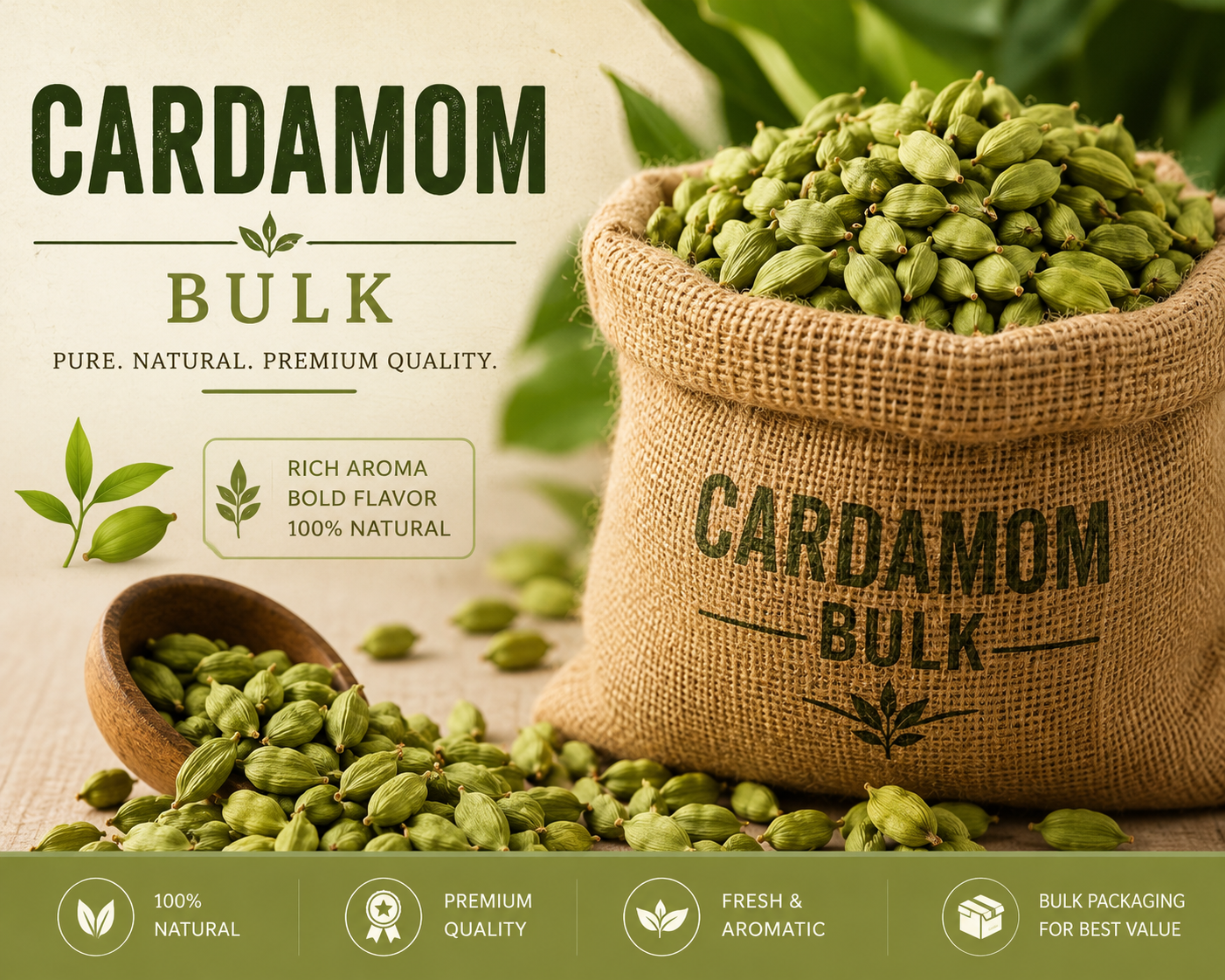 Green Cardamom (Bulk)
