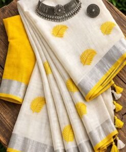 Handwoven Bhagalpuri Linen Saree